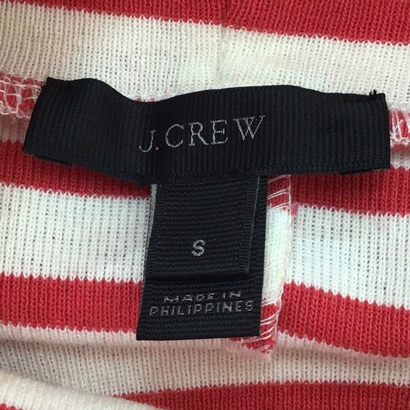 J Crew Red White Striped Turtleneck Cotton Dress Size Small New - Picture 10 of 13